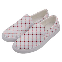 Hearts Pattern Love Design Men s Canvas Slip Ons