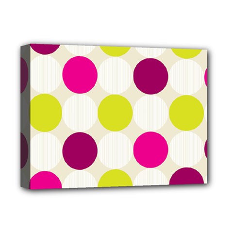 Polka Dots Spots Pattern Seamless Deluxe Canvas 16  X 12   by Celenk