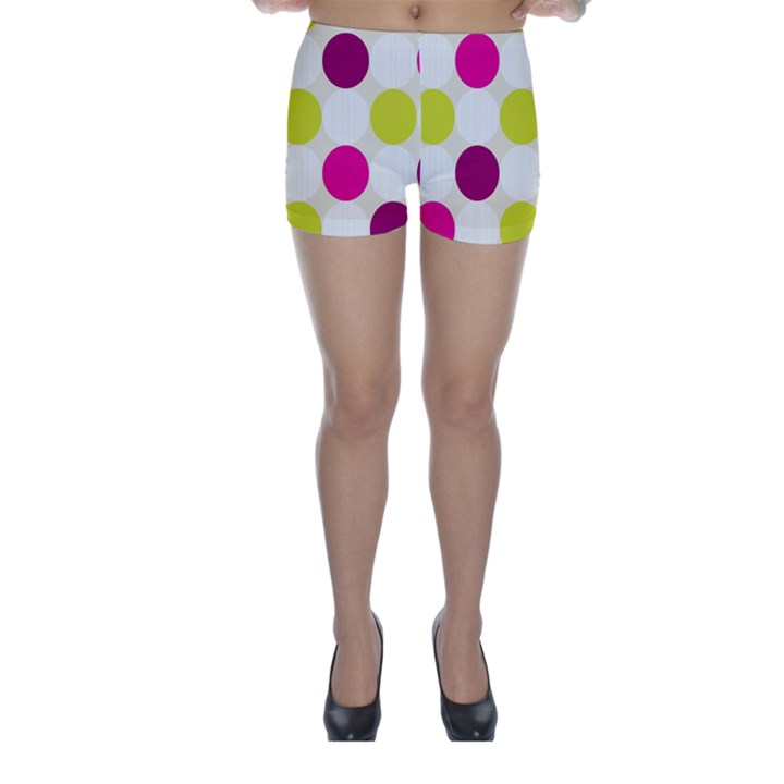 Polka Dots Spots Pattern Seamless Skinny Shorts