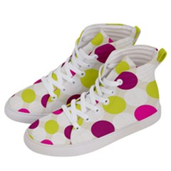 Polka Dots Spots Pattern Seamless Women s Hi-top Skate Sneakers by Celenk