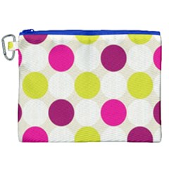 Polka Dots Spots Pattern Seamless Canvas Cosmetic Bag (xxl) by Celenk