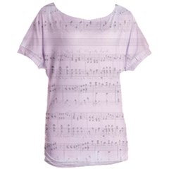 Vintage Pink Music Notes Women s Oversized Tee by Celenk