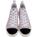 Vintage Pink Music Notes Men s Mid-Top Canvas Sneakers View1