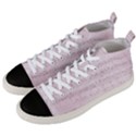 Vintage Pink Music Notes Men s Mid-Top Canvas Sneakers View2