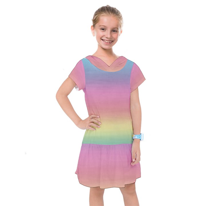 Background Watercolour Design Paint Kids  Drop Waist Dress