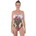 Vintage Butterfly Flower Tie Back One Piece Swimsuit View1