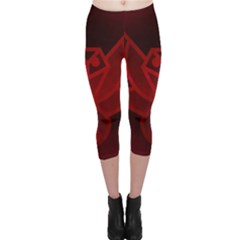 Bird Owl Eagle Owl Fragment Capri Leggings  by Celenk