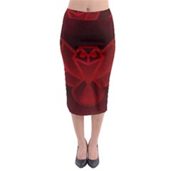 Bird Owl Eagle Owl Fragment Midi Pencil Skirt by Celenk