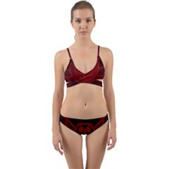 Bird Owl Eagle Owl Fragment Wrap Around Bikini Set by Celenk