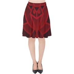 Bird Owl Eagle Owl Fragment Velvet High Waist Skirt by Celenk