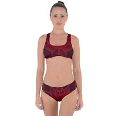 Bird Owl Eagle Owl Fragment Criss Cross Bikini Set by Celenk