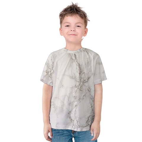 Marble Background Backdrop Kids  Cotton Tee by Celenk