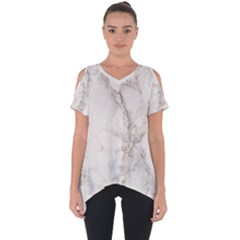 Marble Background Backdrop Cut Out Side Drop Tee by Celenk