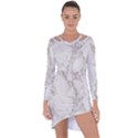 Marble Background Backdrop Asymmetric Cut-Out Shift Dress View1