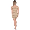 Vintage Beige Music Notes Bodycon Dress View4