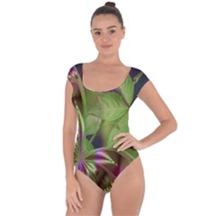 Arrangement Butterfly Aesthetics Short Sleeve Leotard  by Celenk