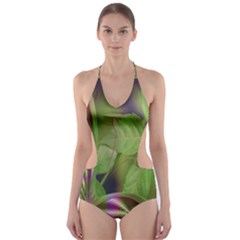 Arrangement Butterfly Aesthetics Cut-out One Piece Swimsuit by Celenk