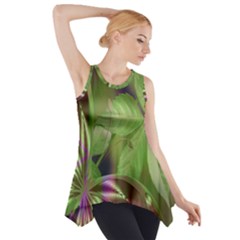 Arrangement Butterfly Aesthetics Side Drop Tank Tunic by Celenk