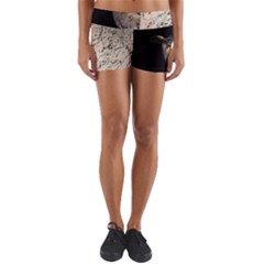 Owl Hiding Peeking Peeping Peek Yoga Shorts