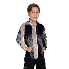 Owl Hiding Peeking Peeping Peek Wind Breaker (kids) by Celenk