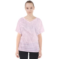 Marble Background Texture Pink V-neck Dolman Drape Top