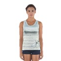 Vintage Blue Music Notes Sport Tank Top  View1