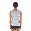 Vintage Blue Music Notes Sport Tank Top  View2