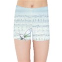 Vintage Blue Music Notes Kids Sports Shorts View1