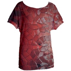 Pattern Backgrounds Abstract Red Women s Oversized Tee