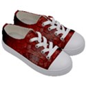 Pattern Backgrounds Abstract Red Kids  Low Top Canvas Sneakers View3