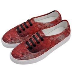 Pattern Backgrounds Abstract Red Women s Classic Low Top Sneakers