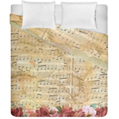 Background Old Parchment Musical Duvet Cover Double Side (california King Size) by Celenk