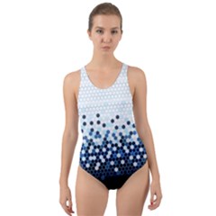 Tech Camouflage Cut-out Back One Piece Swimsuit