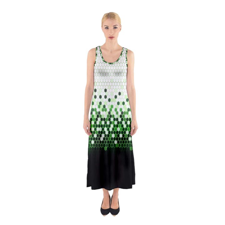 Tech Camouflage 2 Sleeveless Maxi Dress