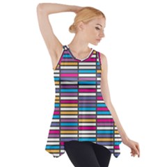 Color Grid 01 Side Drop Tank Tunic by jumpercat