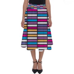 Color Grid 01 Perfect Length Midi Skirt