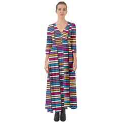 Color Grid 01 Button Up Boho Maxi Dress by jumpercat