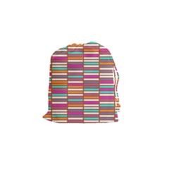 Color Grid 02 Drawstring Pouches (small)  by jumpercat