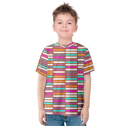 Color Grid 02 Kids  Cotton Tee by jumpercat