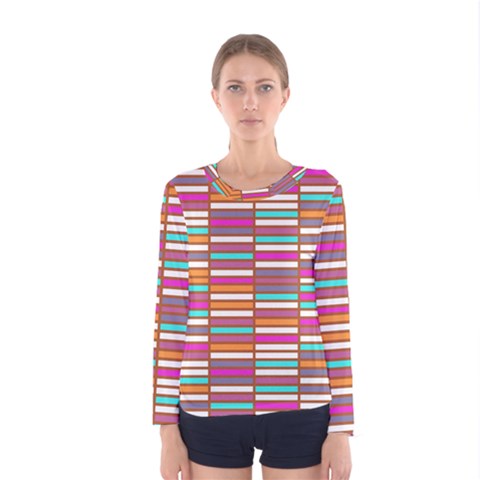 Color Grid 02 Women s Long Sleeve Tee by jumpercat