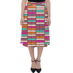 Color Grid 02 Folding Skater Skirt by jumpercat