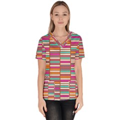 Color Grid 02 Scrub Top