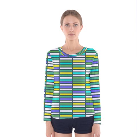 Color Grid 03 Women s Long Sleeve Tee by jumpercat