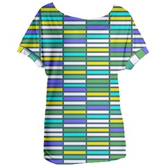 Color Grid 03 Women s Oversized Tee