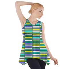 Color Grid 03 Side Drop Tank Tunic by jumpercat