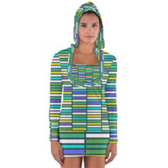 Color Grid 03 Long Sleeve Hooded T-shirt by jumpercat