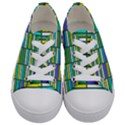 Color Grid 03 Kids  Low Top Canvas Sneakers View1