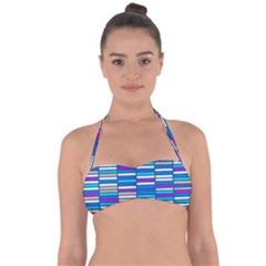 Color Grid 04 Halter Bandeau Bikini Top by jumpercat