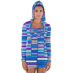 Color Grid 04 Long Sleeve Hooded T-shirt by jumpercat