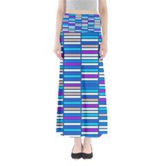 Color Grid 04 Full Length Maxi Skirt by jumpercat